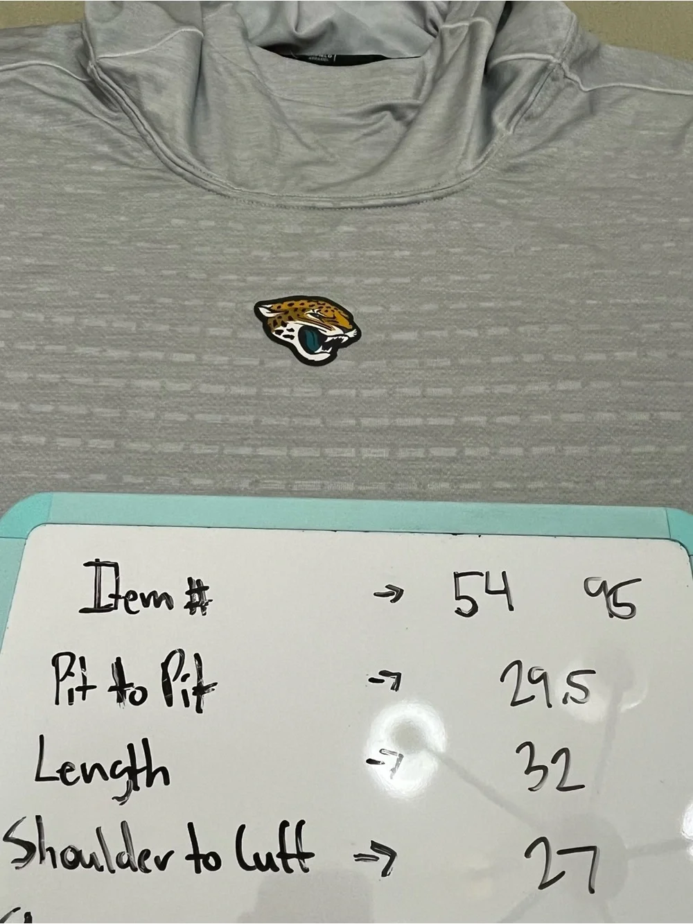 Jacksonville Jaguars Shirt 3XL Gray NFL Football Nike Dri Fit On Field Hooded
